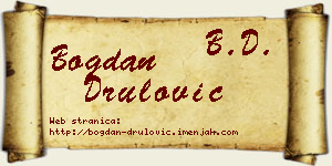 Bogdan Drulović vizit kartica